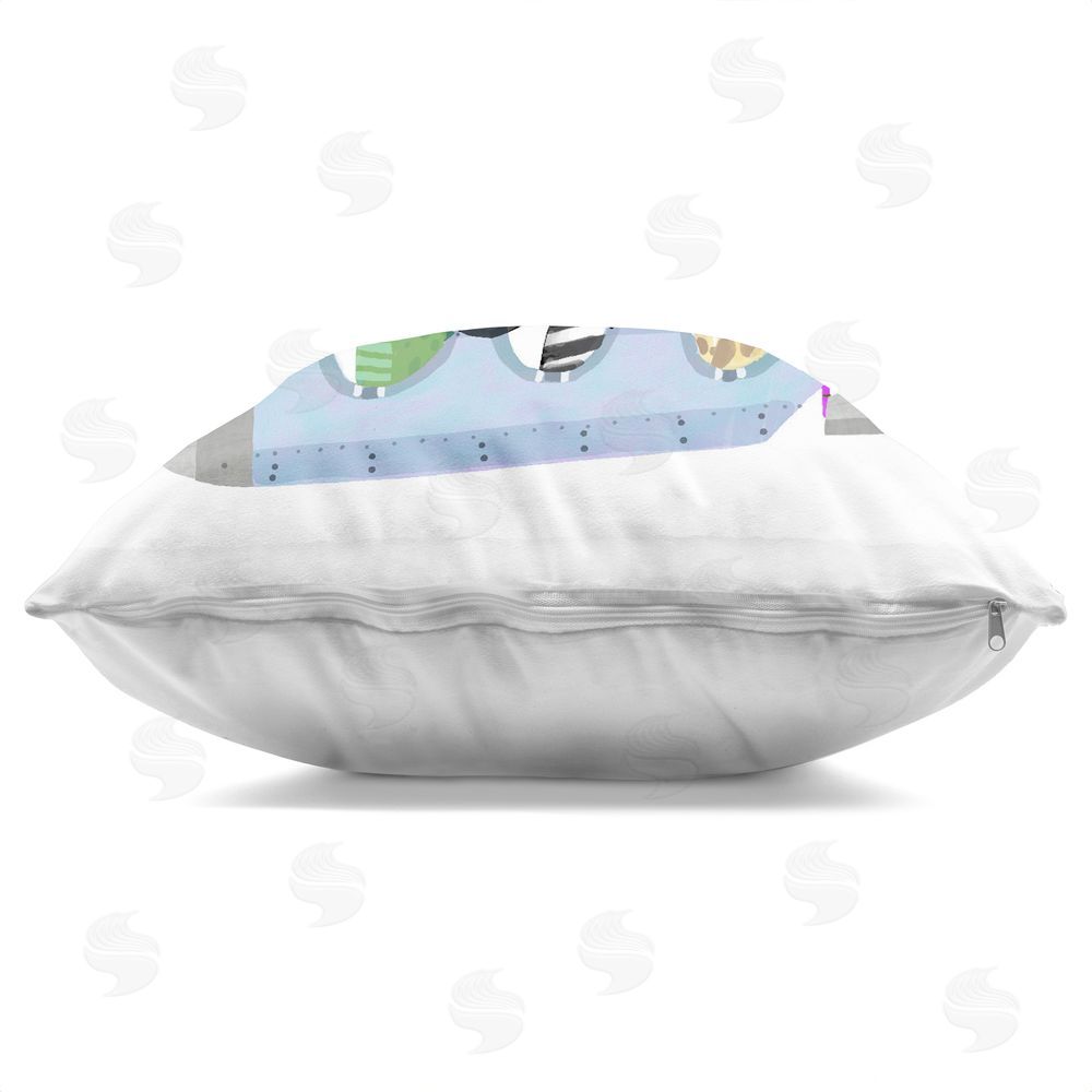 Carla Daly Deep In The Ocean Submarine Indoor Plush Polyester Square Throw Pillow Zipper Detail
