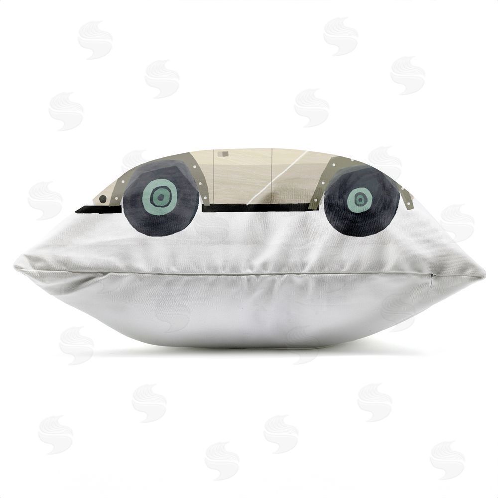 Carla Daly Safari Critters Adventure Outdoor Quick-Dry Polyester Square Throw Pillow Zipper Detail