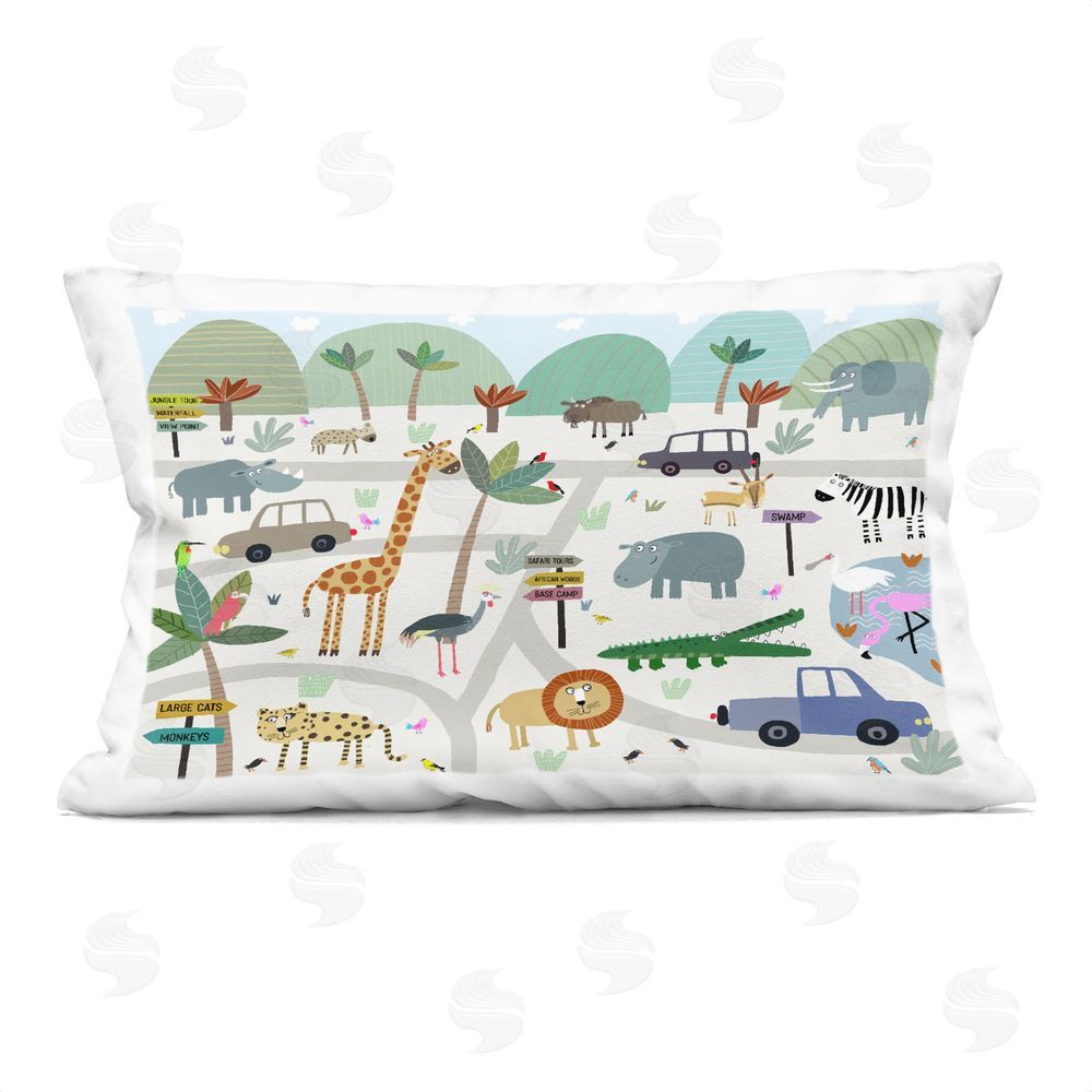 Carla Daly Safari Animal Tours Indoor Plush Polyester Lumbar Pillow