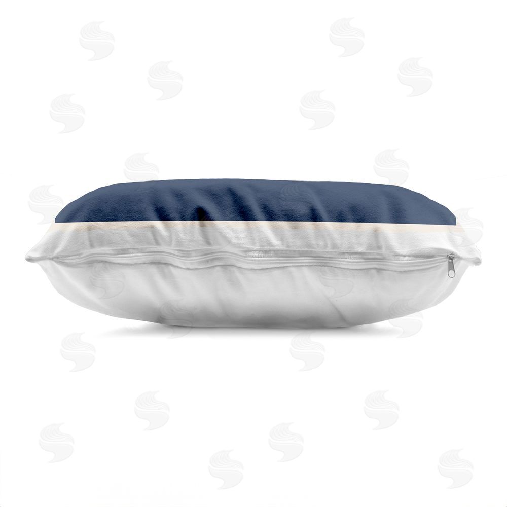 Lil' Rue Cheers Vintage Script Indoor Plush Polyester Lumbar Pillow Zipper Detail