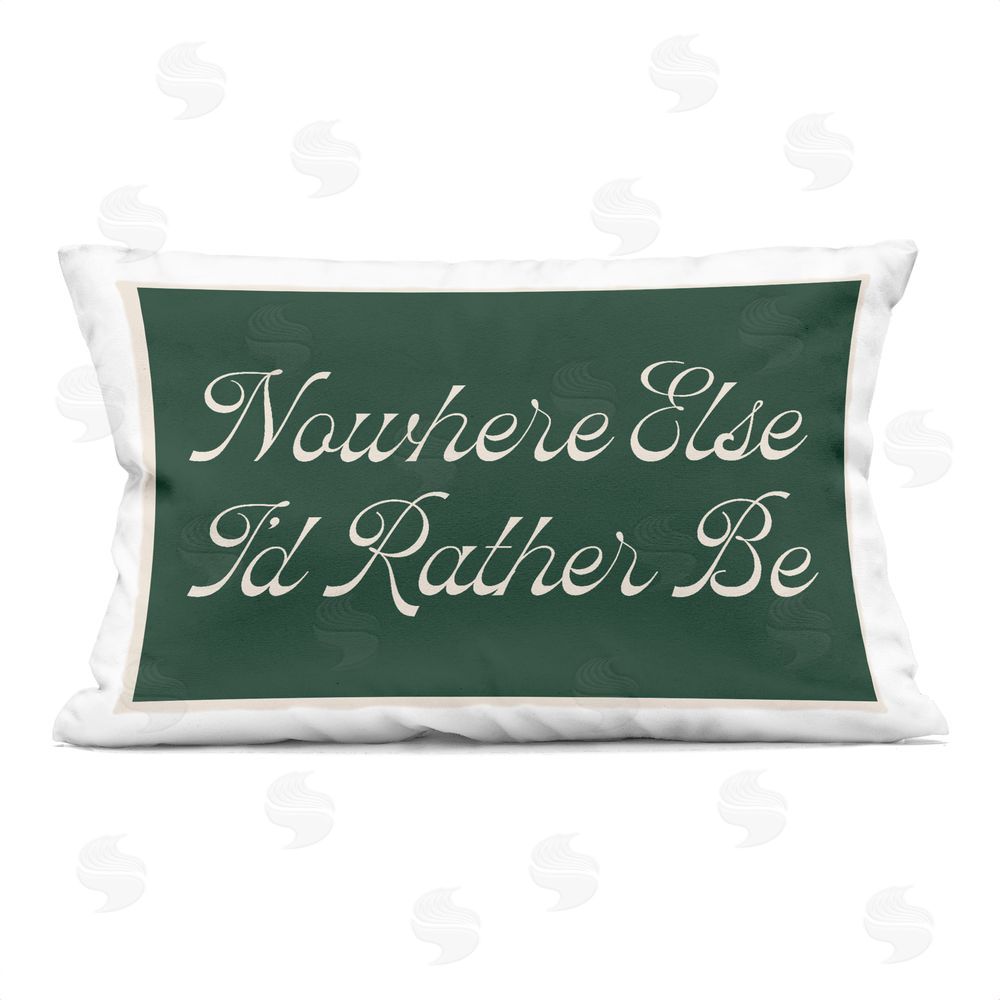 Lil' Rue Nowhere Else I'd Rather Be Indoor Plush Polyester Lumbar Pillow