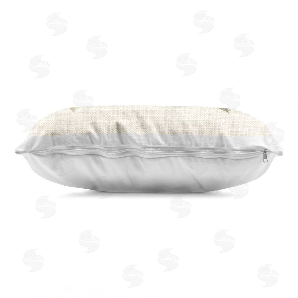 Lil' Rue Floral Boho Crab Indoor Plush Polyester Lumbar Pillow Zipper Detail