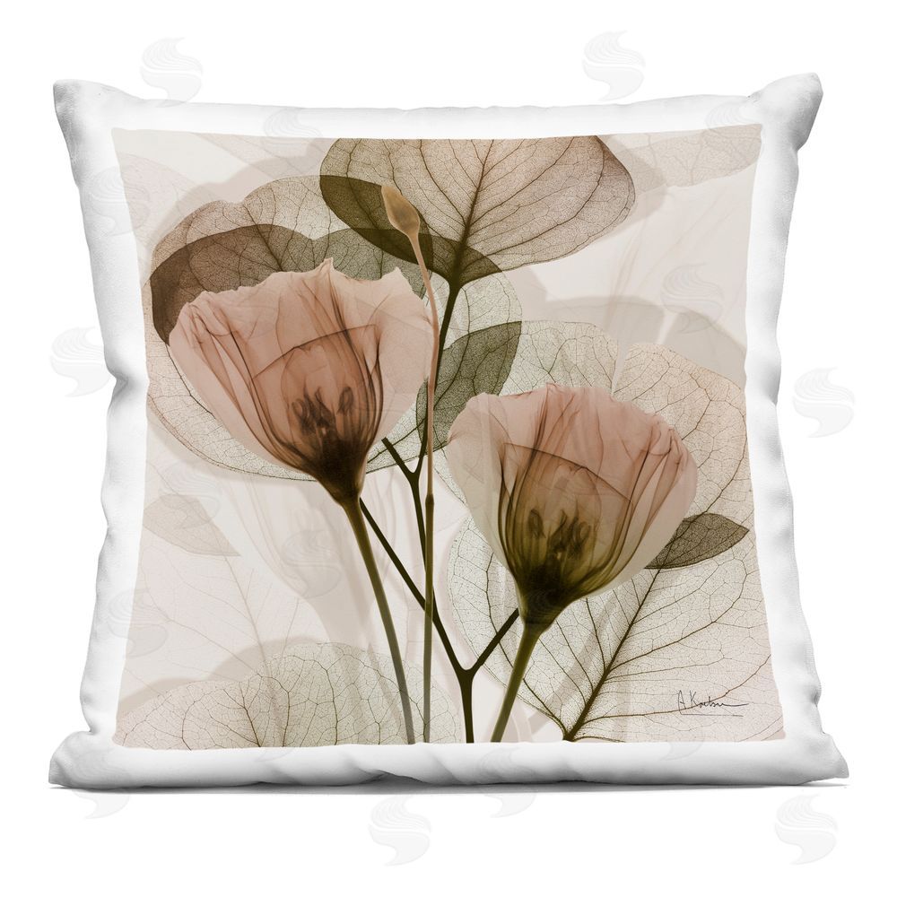 Albert Koetsier Orange Tulip Union Indoor Plush Polyester Square Throw Pillow