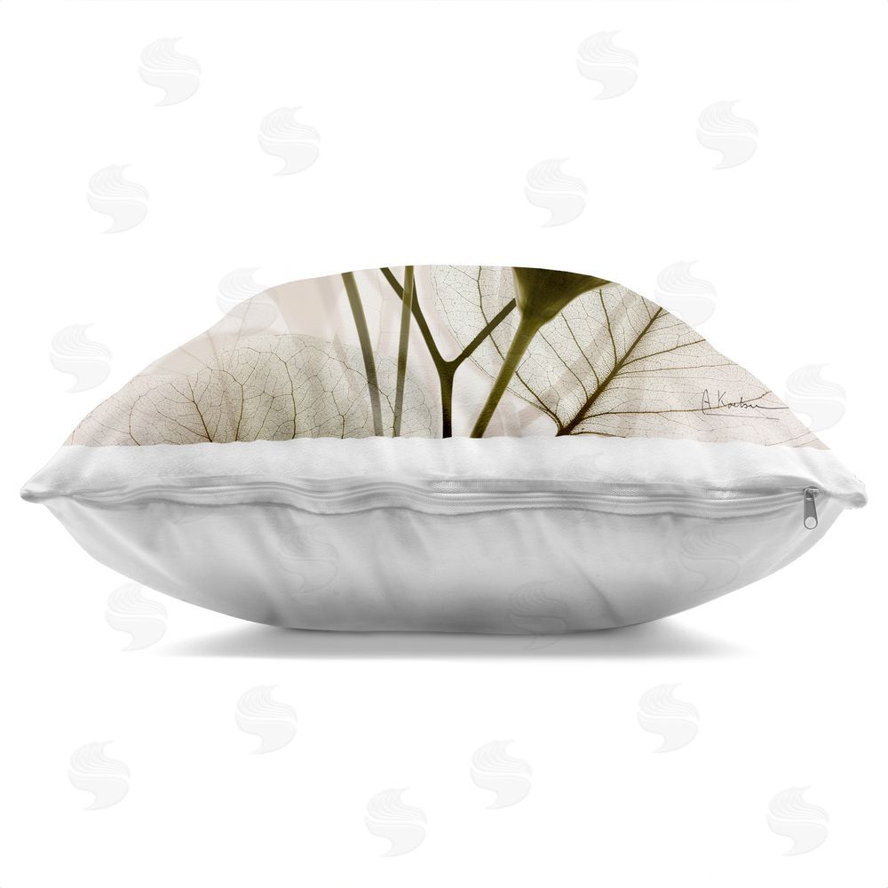 Albert Koetsier Orange Tulip Union Indoor Plush Polyester Square Throw Pillow Zipper Detail