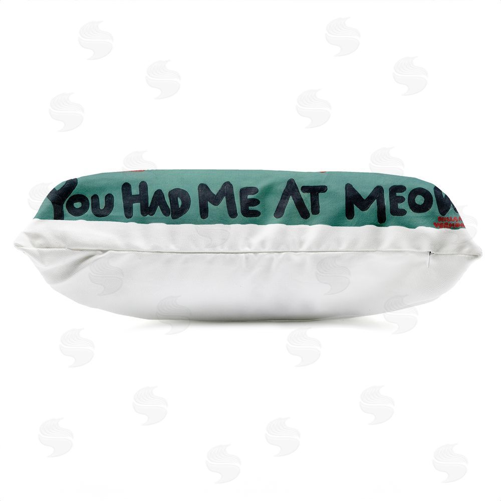 Hillary Vermont Had Me At Meow Outdoor Quick-Dry Polyester Lumbar Pillow Zipper Detail