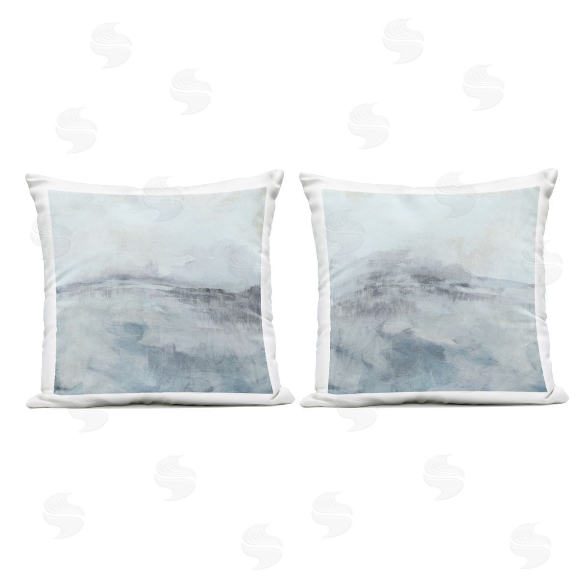 June Erica Vess Misty Horizon View Plush Polyester Art Print Pillow