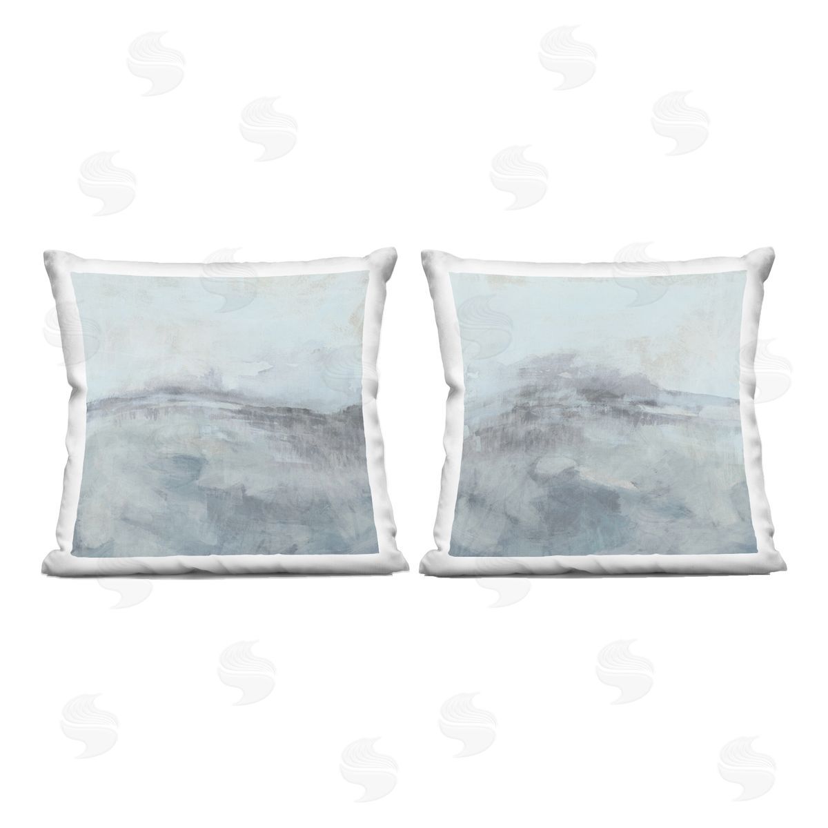 June Erica Vess Misty Horizon View Plush Polyester Art Print Pillow