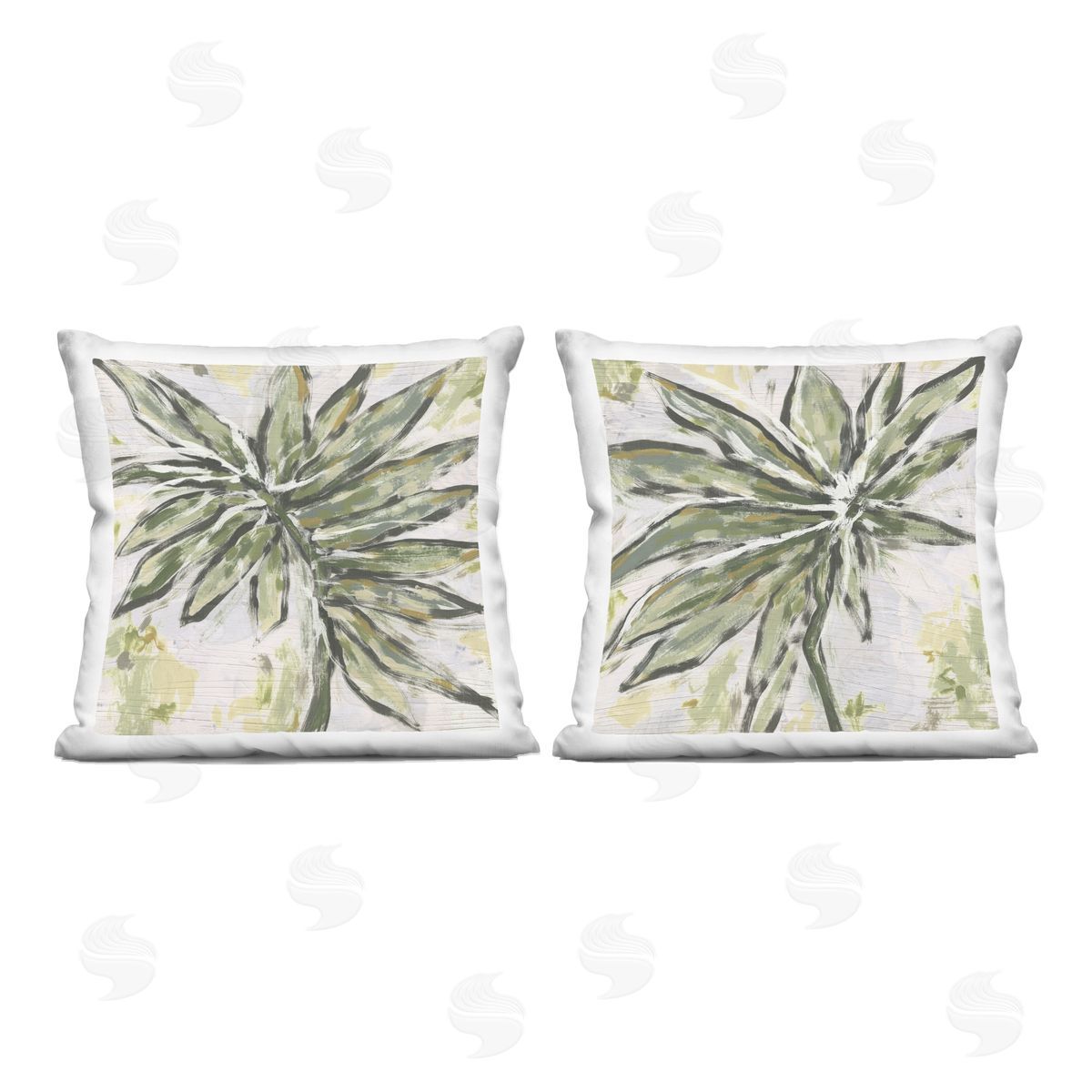 June Erica Vess Organic Palm Palette Plush Polyester Art Print Pillow