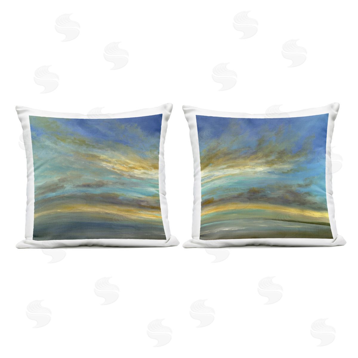 Sheila Finch October Sunset Sky Plush Polyester Art Print Pillow
