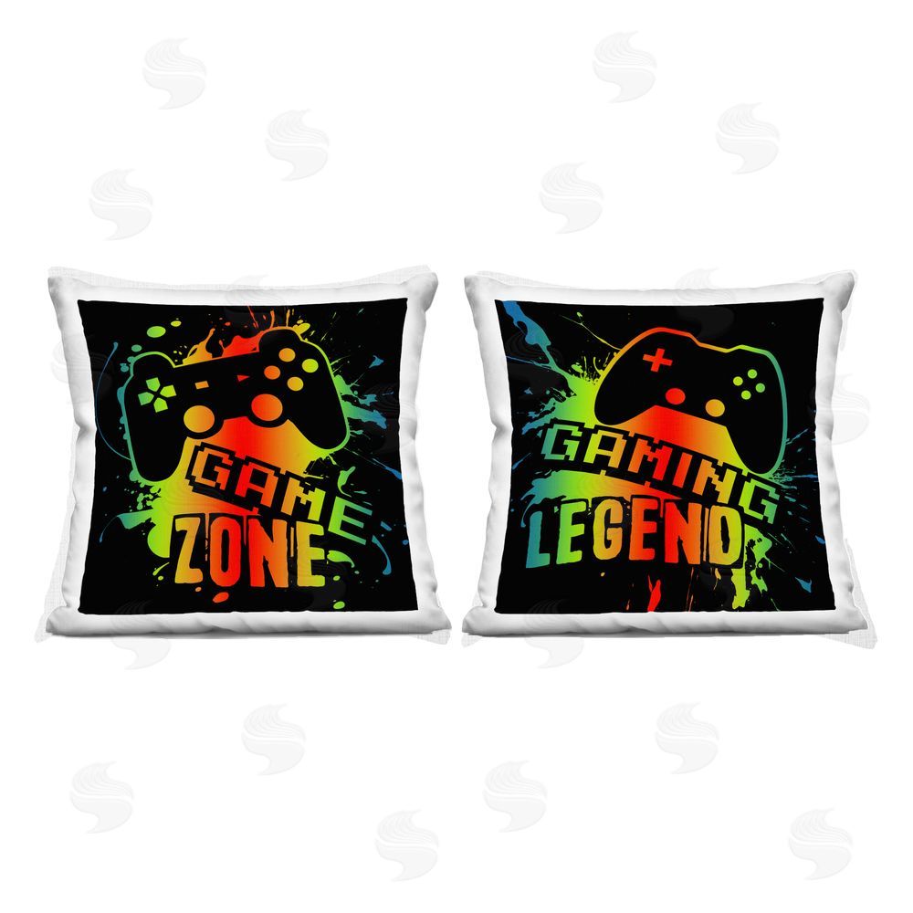 Marcus Prime Gradient Gaming Phrases Indoor Printed Throw Pillow