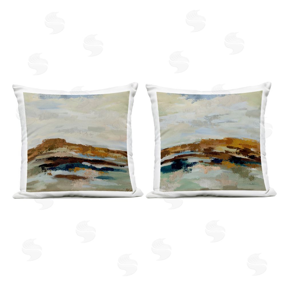 Silvia Vassileva Blended American West Atmosphere Outdoor Printed Throw Pillow