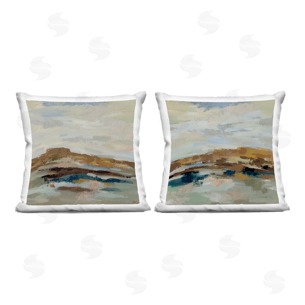 Silvia Vassileva Blended American West Atmosphere Printed Throw Pillow 