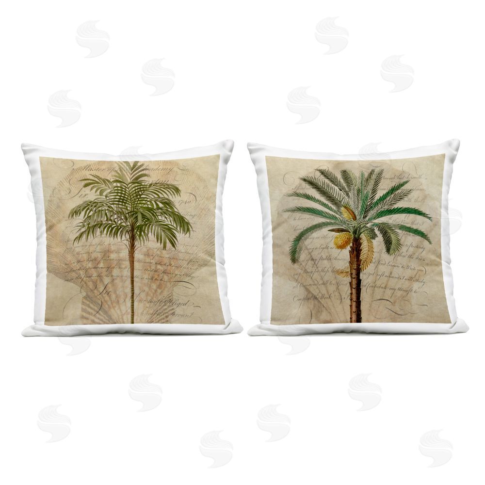 Steve Hunziker Subdued Tropical Palms Outdoor Printed Throw Pillow