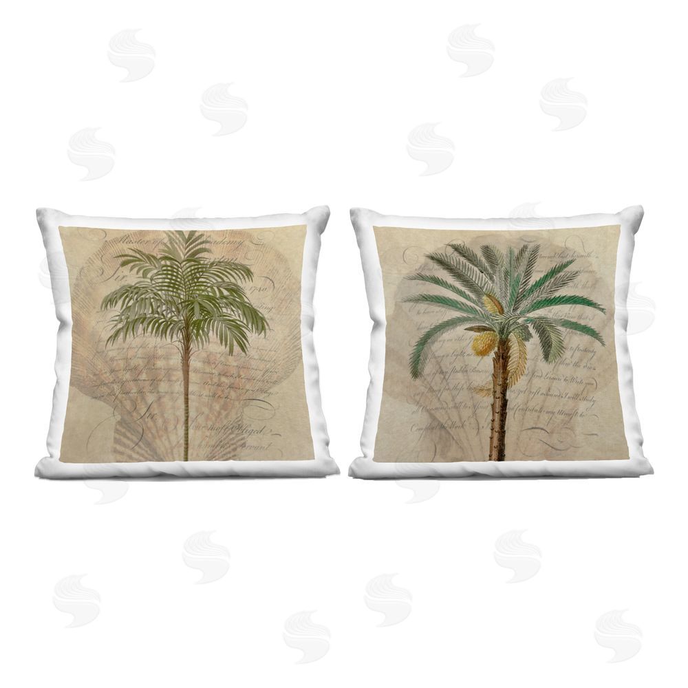 Steve Hunziker Subdued Tropical Palms Printed Throw Pillow 