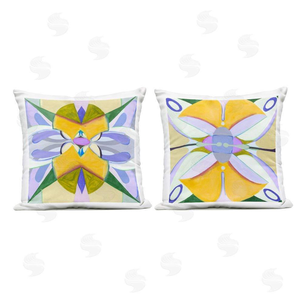 Melissa Wang Kaleidoscopic Revival Hues Outdoor Printed Throw Pillow