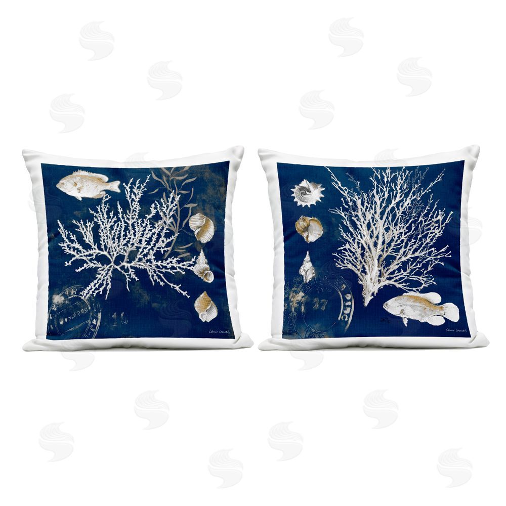 Lanie Loreth Vintage Coastal Medley Outdoor Printed Throw Pillow