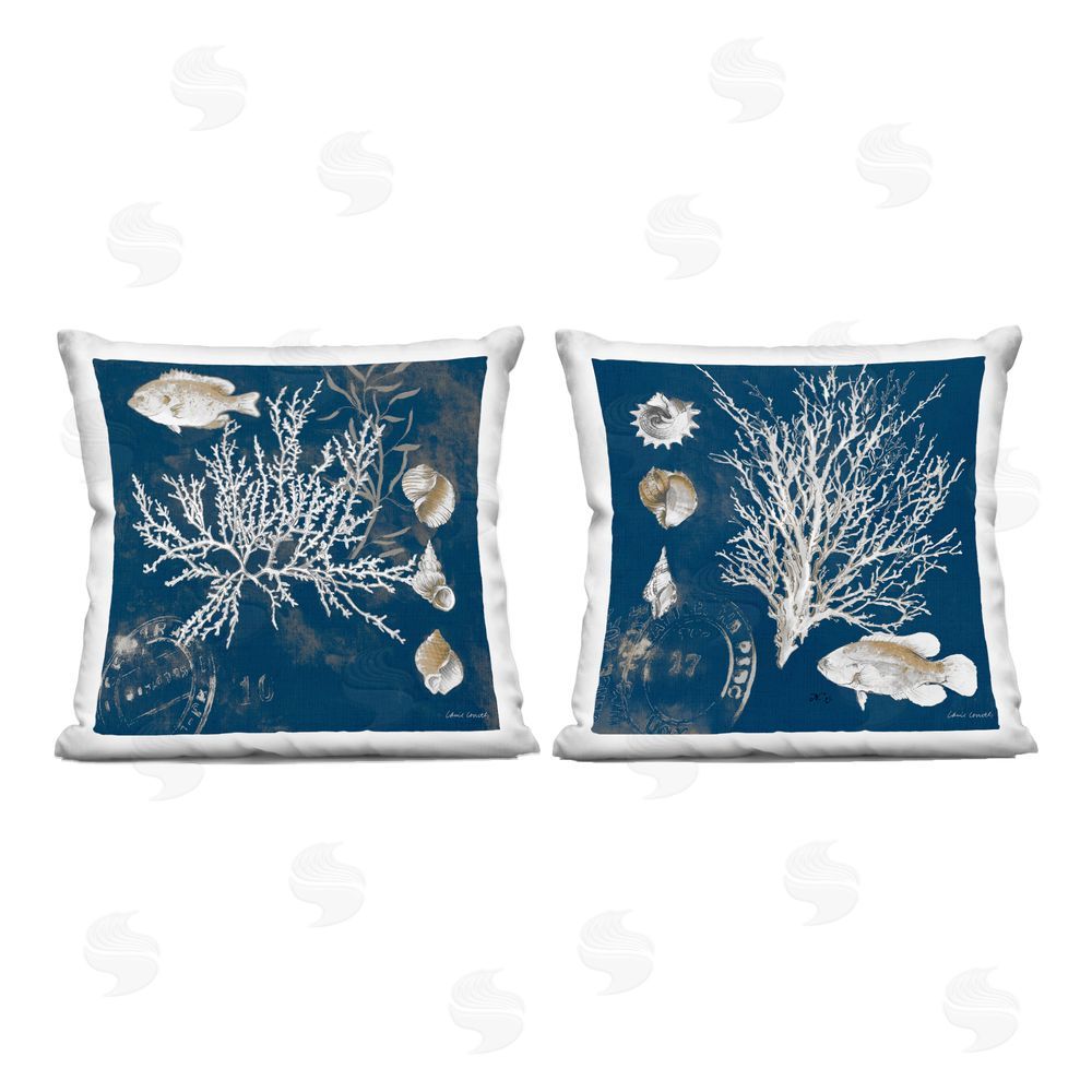 Lanie Loreth Vintage Coastal Medley Printed Throw Pillow 