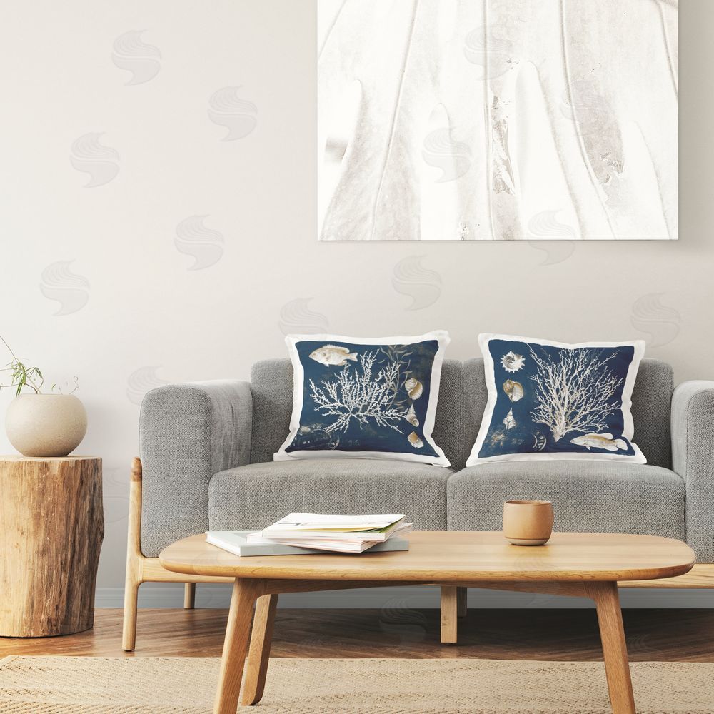 Lanie Loreth Vintage Coastal Medley Printed Throw Pillow in Room