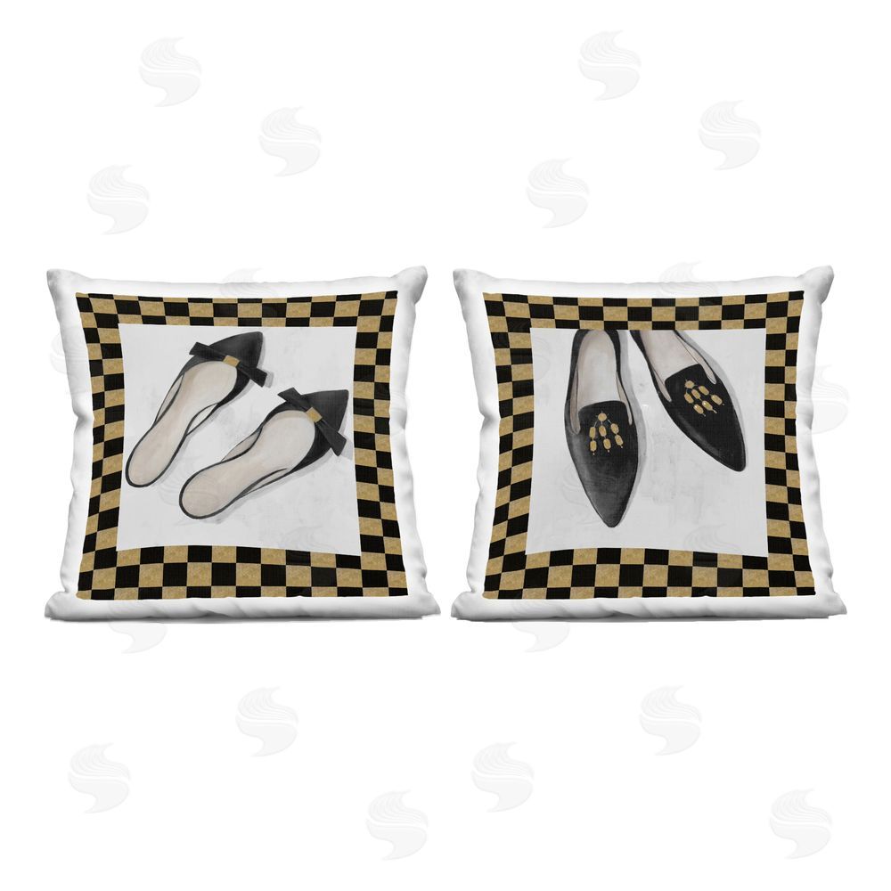Lorenzo Collective Flats & Sliders Shoes Printed Throw Pillow 