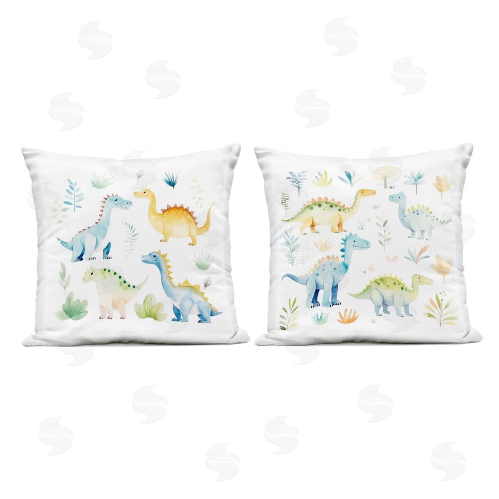 Lazar Studio Playful Dinosaur Wonders Outdoor Square Printed Throw Pillow