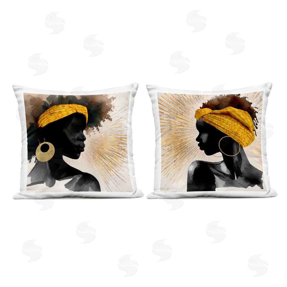 CAD Designs Radiant Portraits Of Women Outdoor Quick-Dry Polyester Square Throw Pillow