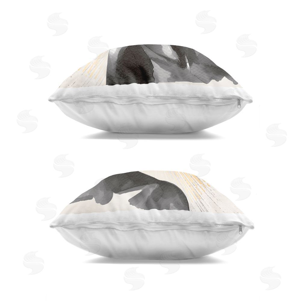 CAD Designs Radiant Portraits Of Women Indoor Plush Polyester Square Throw Pillow Zipper Detail
