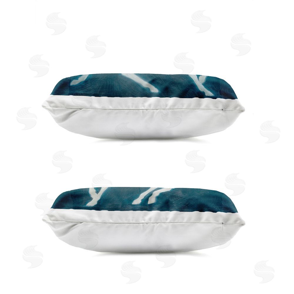 Grace Popp Luminous Galloping Stallions Outdoor Quick-Dry Polyester Lumbar Pillow Zipper Detail
