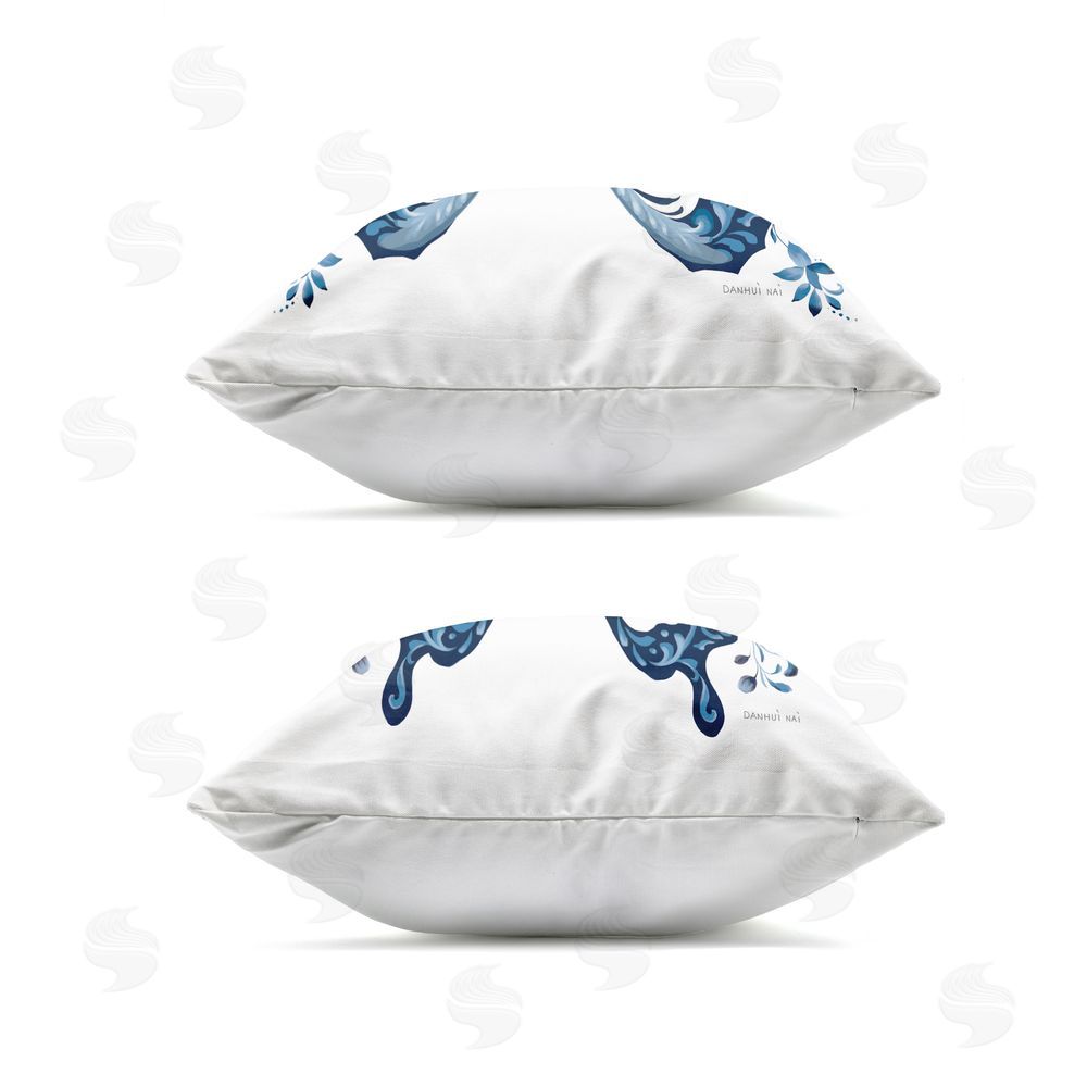 Danhui Nai Bohemian Patterned Butterflies Outdoor Quick-Dry Polyester Square Throw Pillow Zipper Detail