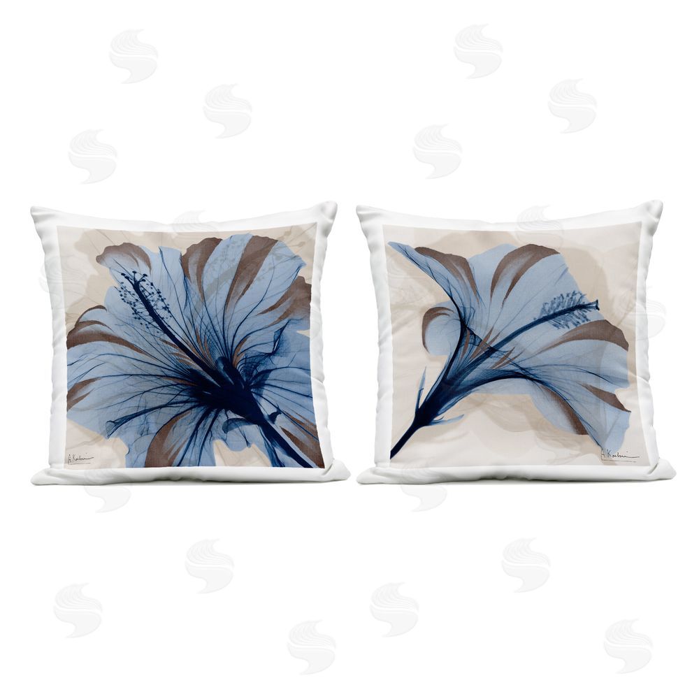 Albert Koetsier Sapphire Flower Transformation Outdoor Quick-Dry Polyester Square Throw Pillow