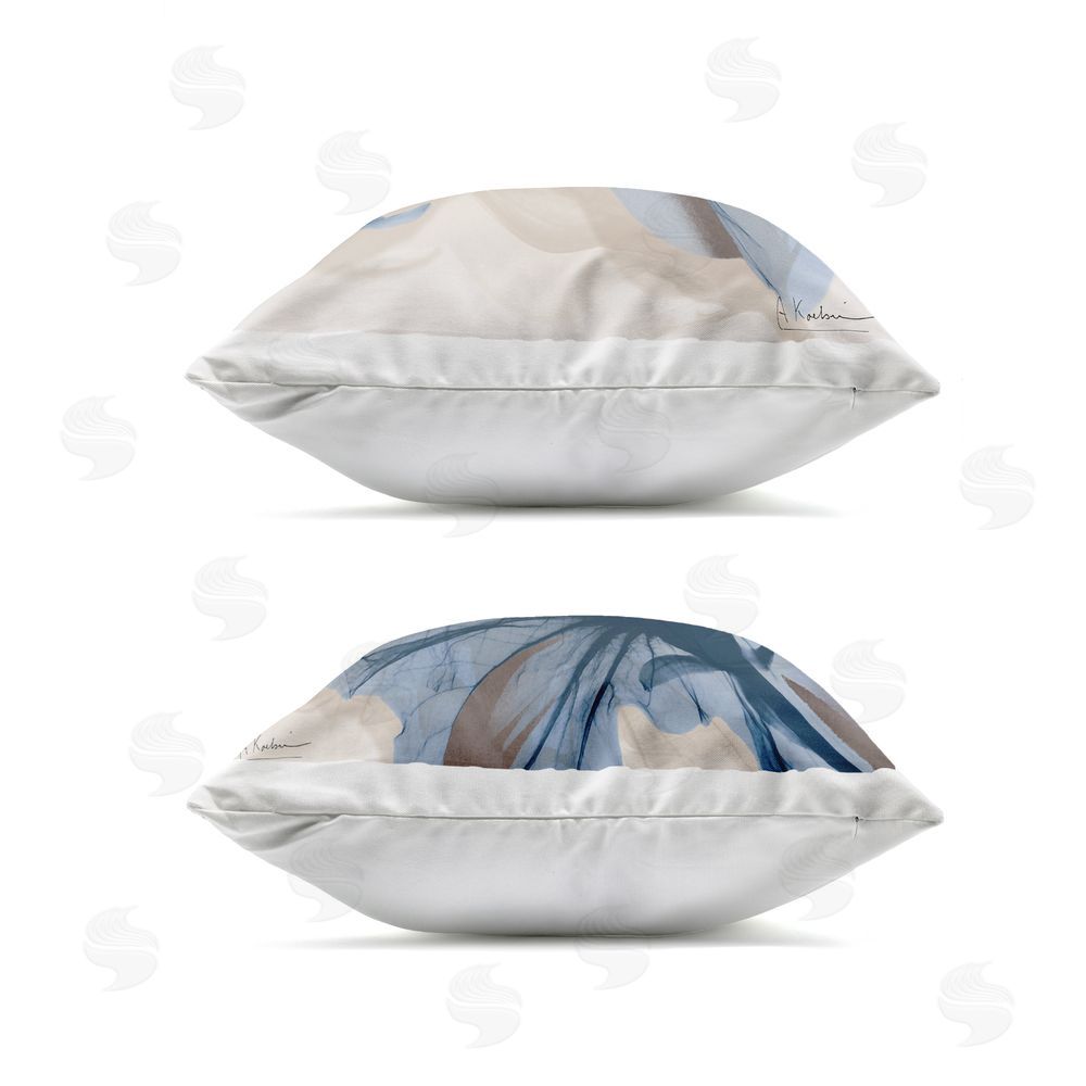 Albert Koetsier Sapphire Flower Transformation Outdoor Quick-Dry Polyester Square Throw Pillow Zipper Detail