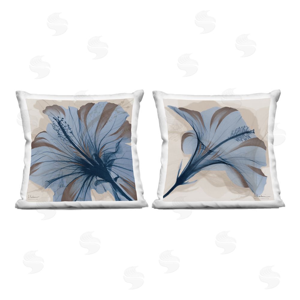 Albert Koetsier Sapphire Flower Transformation Indoor Plush Polyester Square Throw Pillow