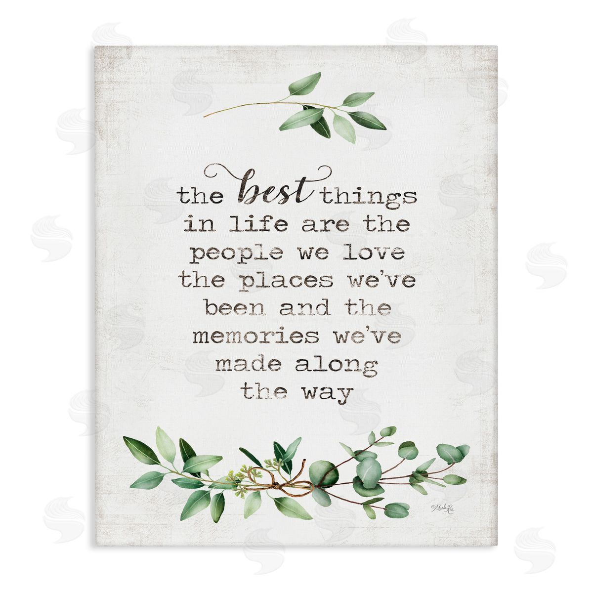 Best Things In Life Sentiment Canvas Wall Art, Home Decor by Marla Rae