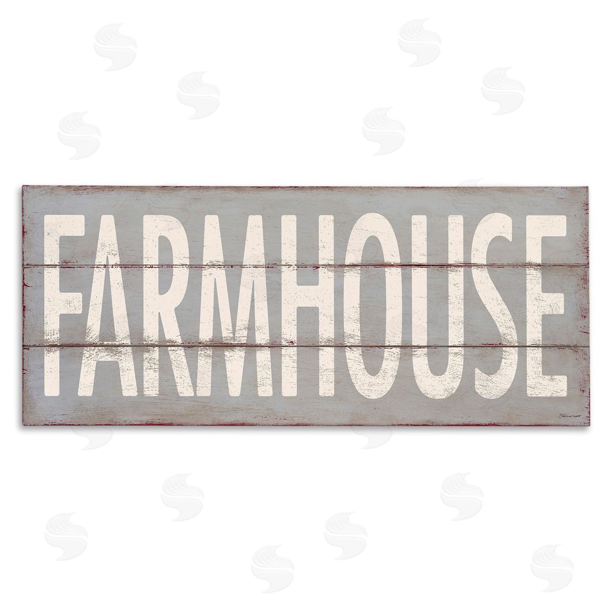 Farmhouse Rustic Planked Design Canvas Wall Art, Home Decor by Stephanie Workman Marrott