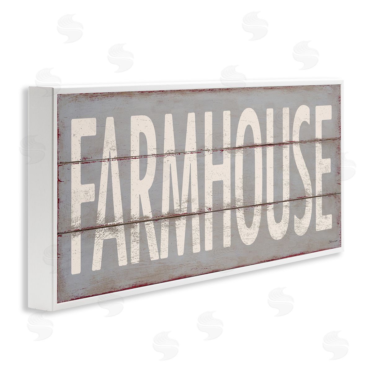 Farmhouse Rustic Planked Design White Frame Print Wall Art, Home Decor by Stephanie Workman Marrott