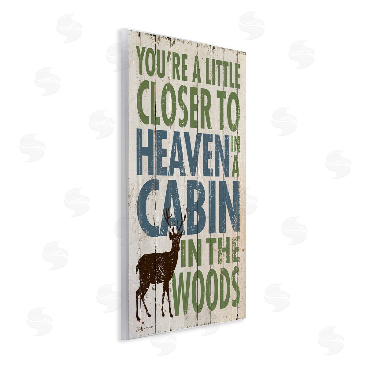 Closer to Heaven in a Cabin Wood Plaque Wall Art, Home Decor by Stephanie Workman Marrott