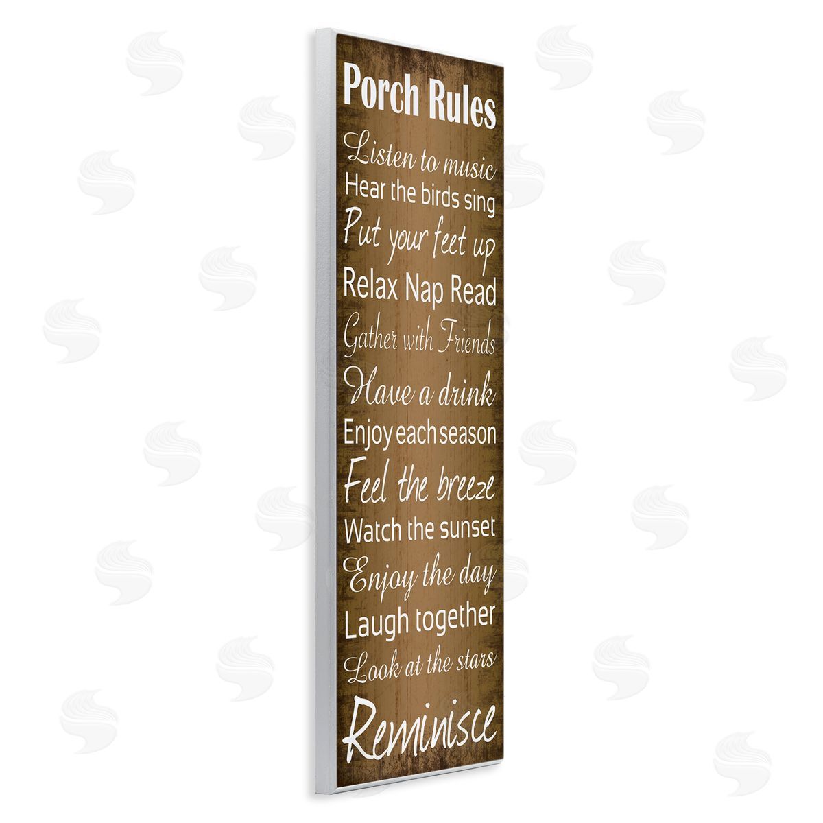 Porch Rules Country Rustic Wood Plaque Wall Art, Home Decor by Lauren Gibbons