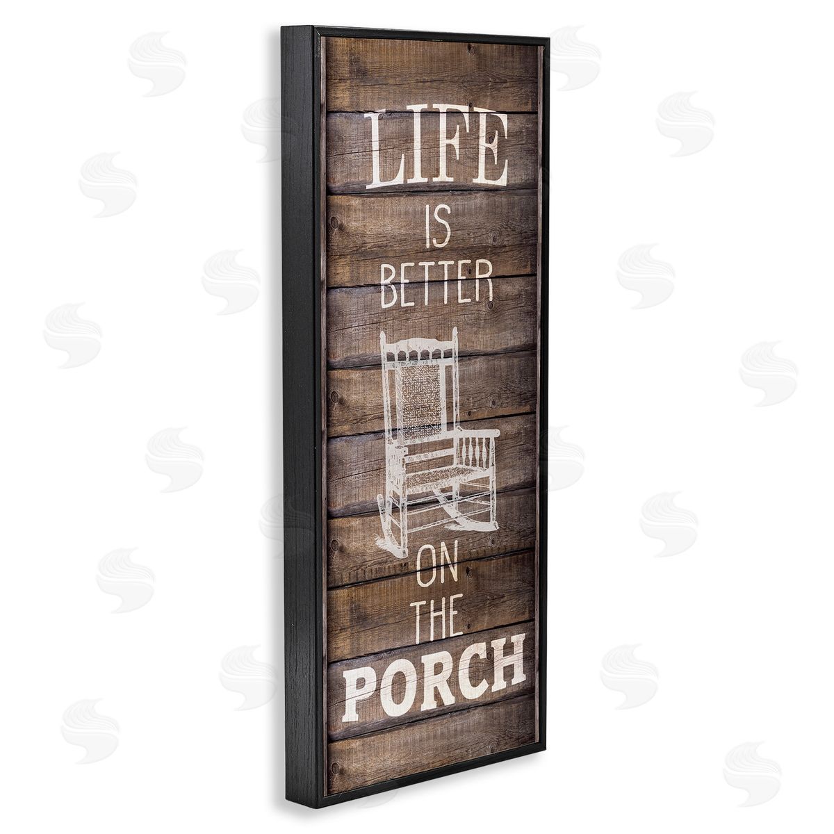 Porch Life Country Rustic Black Frame Print Wall Art, Home Decor by Kimberly Allen