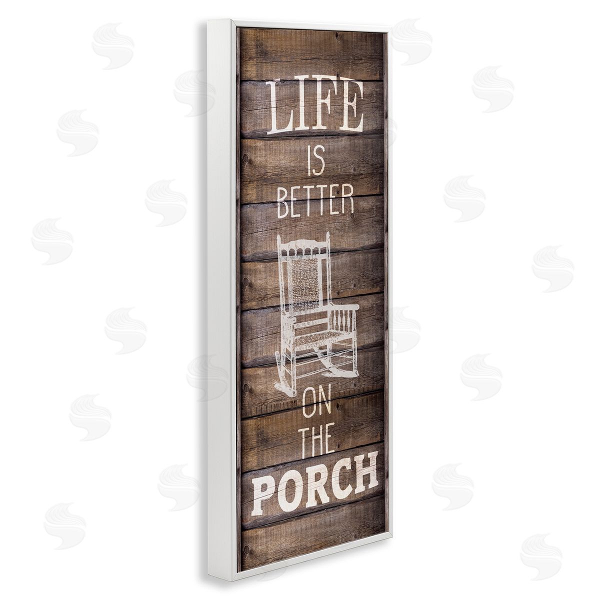 Porch Life Country Rustic White Frame Print Wall Art, Home Decor by Kimberly Allen