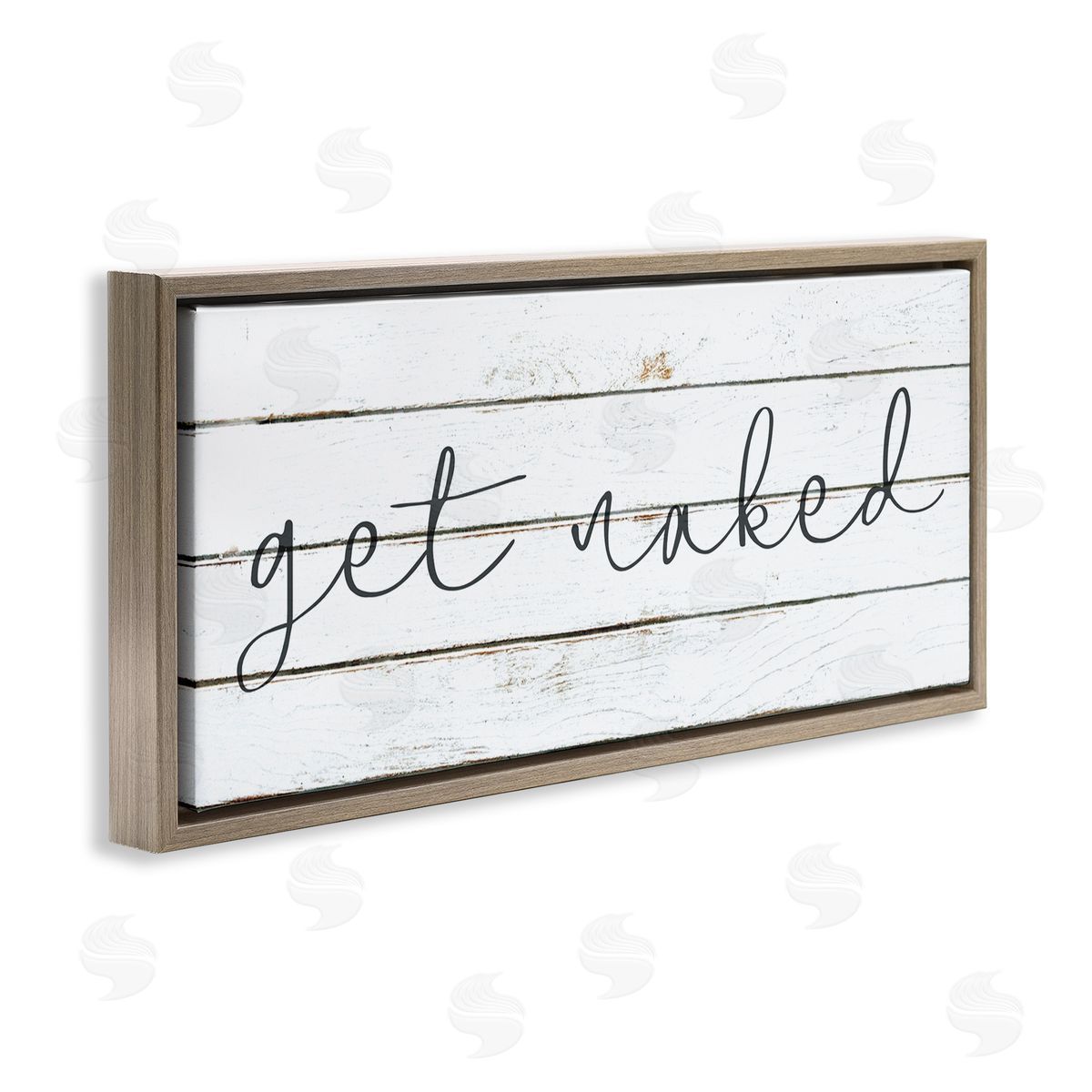 Get Naked Minimal Planks Brown Floating Frame Canvas Wall Art, Home Decor by Stupell Studio