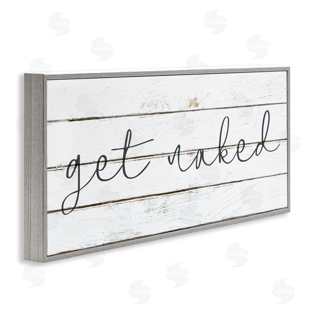 Get Naked Minimal Planks Grey Frame Print Wall Art, Home Decor by Stupell Studio