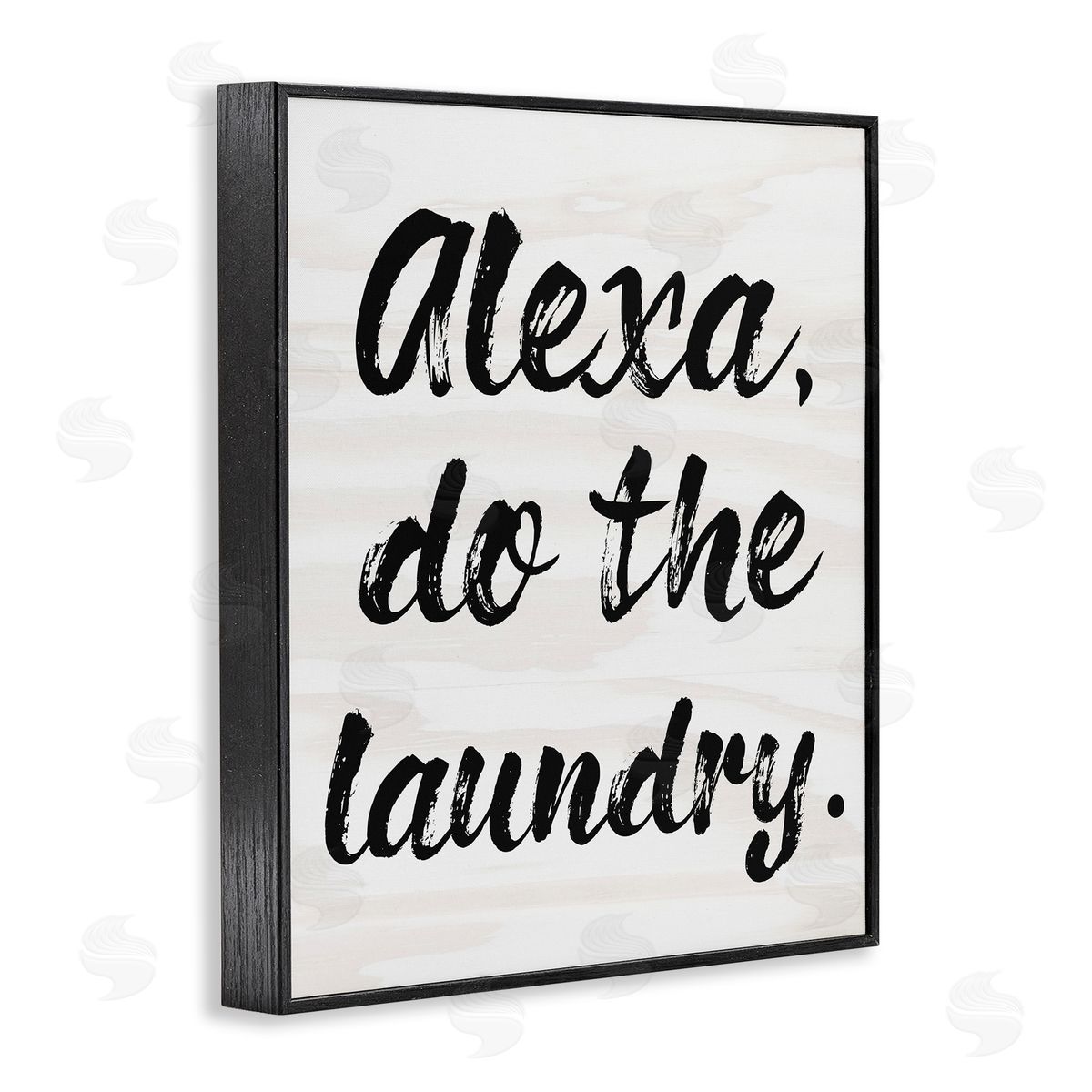 Alexa Do Laundry Funny Black Frame Print Wall Art, Home Decor by Stupell Studio