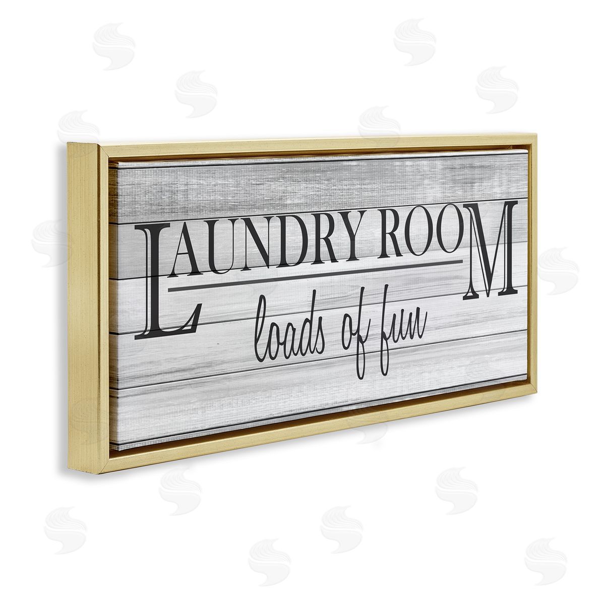Fun Laundry Room Funny Bathroom Gold Floating Frame Canvas Wall Art, Home Decor by Kimberly Allen