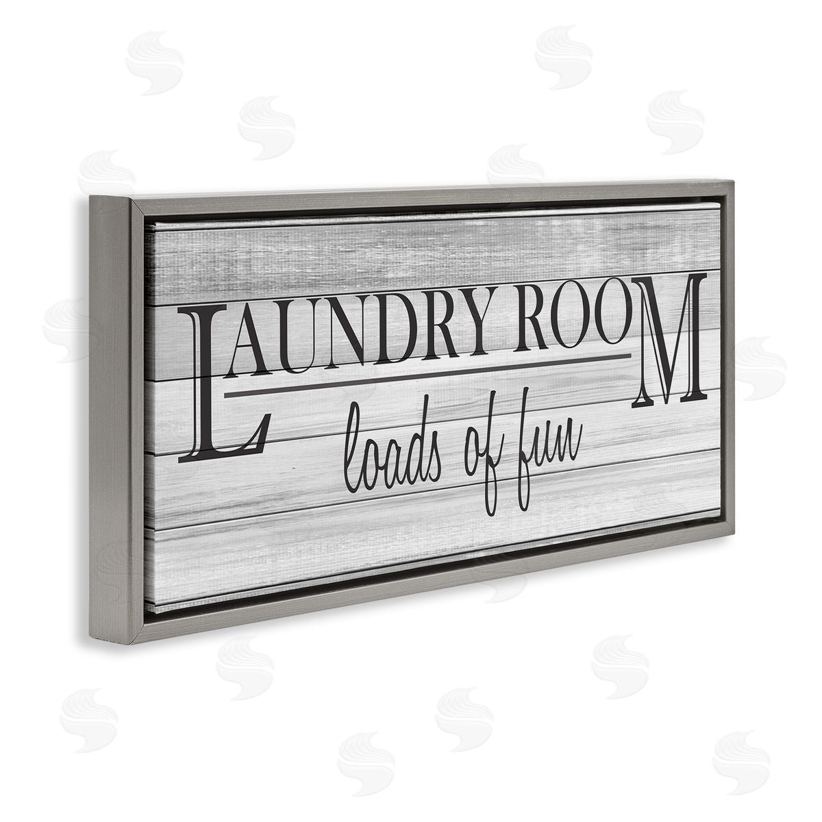 Fun Laundry Room Funny Bathroom Grey Floating Frame Canvas Wall Art, Home Decor by Kimberly Allen