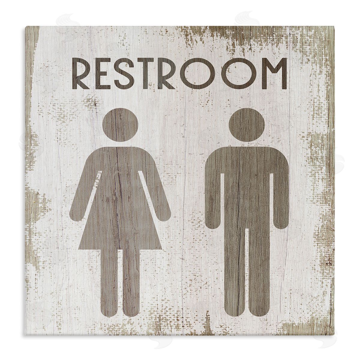 Vintage Restroom People Silhouettes Canvas Wall Art, Home Decor by Stupell Studio