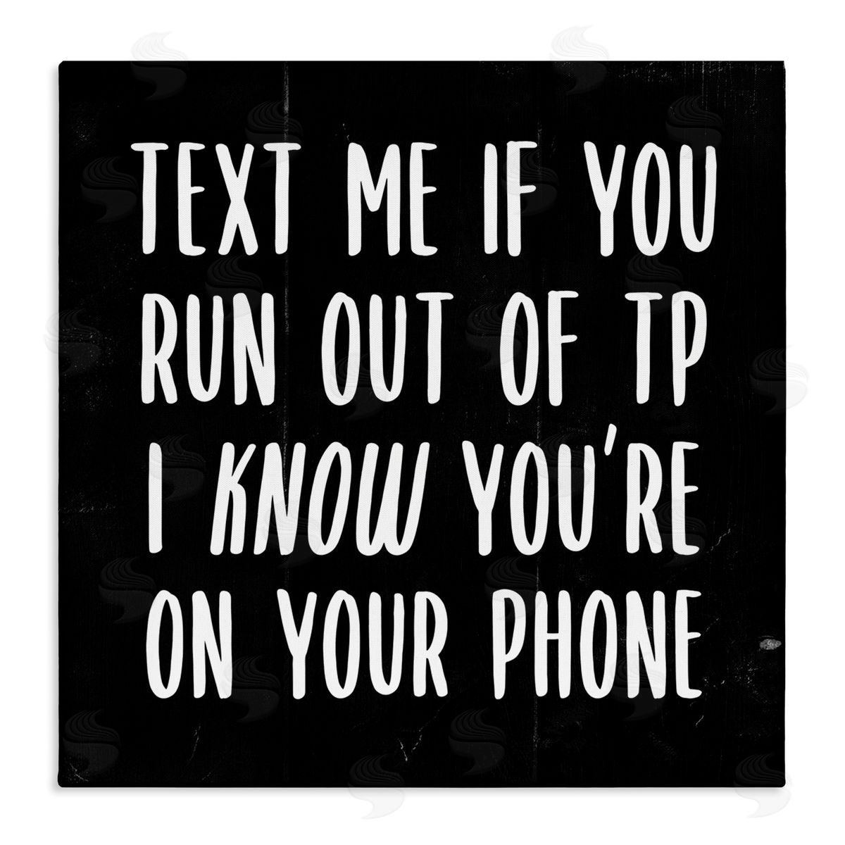 Text Me For TP Funny Bathroom Canvas Wall Art, Home Decor by Stupell Studio