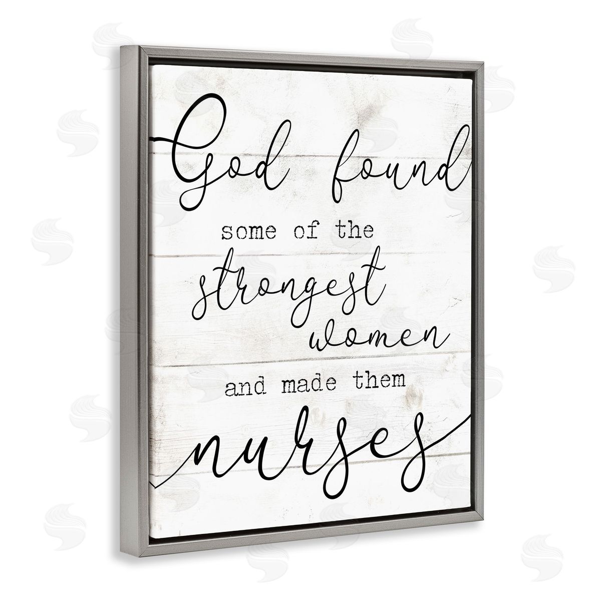Strong Women Nurses Spiritual Grey Floating Frame Canvas Wall Art, Home Decor by Stupell Studio